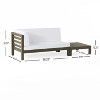 Christopher Knight Home Oana Outdoor Acacia Wood Left Arm Loveseat and Coffee Table Set with Cushion - 3 of 4