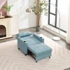 KWPZQEB 3-in-1 Pull Out Sleeper Chair Beds, Convertible Chair Futon Chair Bed with USB Ports & Cup Holder, Armchair Bed for Living Room, Bedroom - 2 of 4