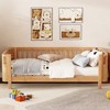 PDTEND Wood  Low Profile Platform Bed for Kids with Rails - 4 of 4