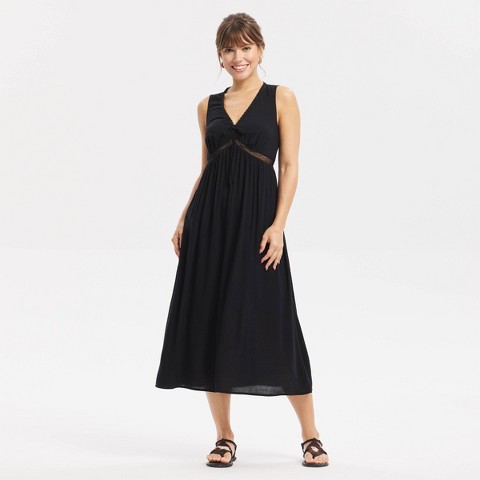 Женские платья Universal Thread Women's Lace Trim Midi Dress - Universal Thread™ Black M