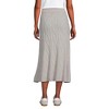 Lands' End Women's Cozy Lofty Cable Fluted Midi Sweater Skirt - 2 of 4