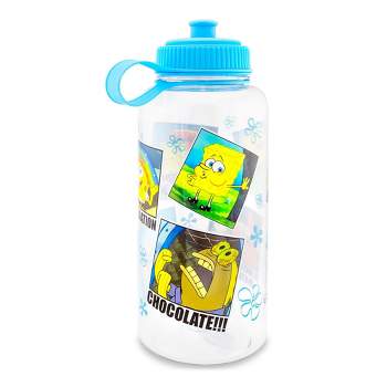 Silver Buffalo Spongebob Sup Fishes Stainless Steel Water Bottle With Twist  Lid, 42 Ounces