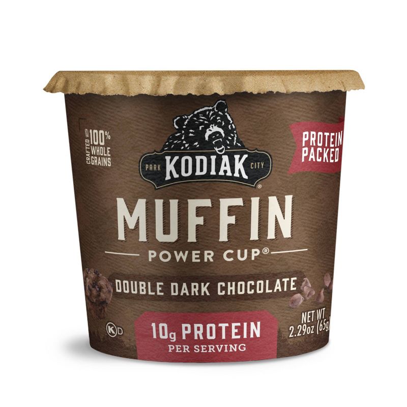 Kodiak Cakes Protein-Packed Single-Serve Muffin Cup Double Dark Chocolate - 2.36oz, 1 of 11