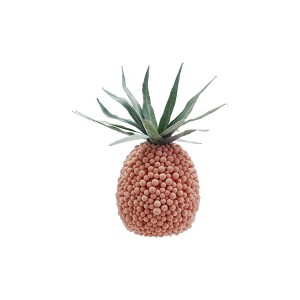 Storied Home Flocked Foam Ball Pineapple, Pink and Green - 1 of 2