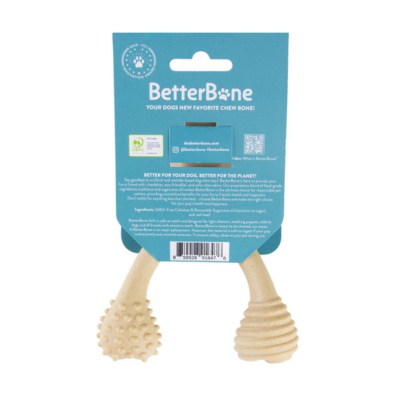 BetterBone Soft Beef Bone Dog Toy, 3 of 7