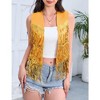 Whizmax Women's Sequin Fringe Vest 70s Denim Party Prom Rave Hippie Sleeveless Loose Costume - 4 of 4