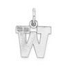Black Bow Jewelry Sterling Silver, Amanda Collection Small Block Style Initial W Pendant - 3 of 4