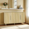 56" Modern Fluted Buffet Sideboard Cabinet with Adjustable Shelves, Large Farmhouse Credenza Accent Storage Console Table for Kitchen Dining Entryway - 3 of 4