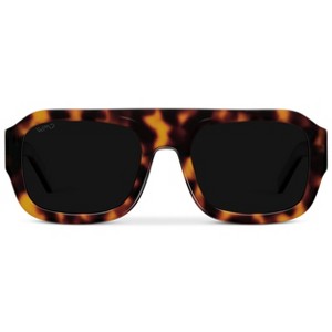 WMP Eyewear Womens Chunky Oversized One-Bridge Aviator Sunglasses - 1 of 4