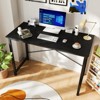 FONTOI Compact Office Desk with Storage Modern Writing Table Study Desk with Hook for Small Room Home Office Bedroom, Black, 47.24"*19.69"*29.69" - 4 of 4