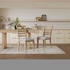 Solid Wood Farmhouse Dining Chairs Set of 2,Upholstered Ladder Back Armless Chairs for Kitchen & Dining Room–The Pop Home - 3 of 4