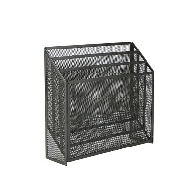 Mind Reader 3-Tier Jumbo Metal Mesh File Holder, Black