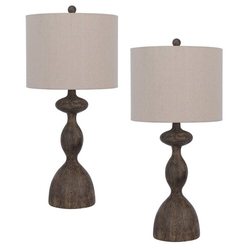 Distressed wood deals table lamp