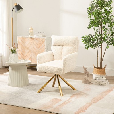 Lycvki Velvet Contemporary High-Back Upholstered Swivel Accent Chair