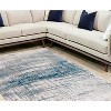 Blue and Gray Abstract Non Skid Area Rug - 2 of 4