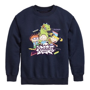 Boys' - Rugrats - Retro Rugrats Graphic Long Sleeve Fleece Sweatshirt - 1 of 4