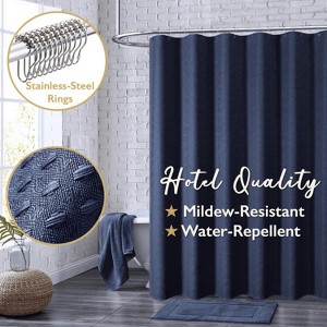 LunaLulinlk Fabric Shower Curtain with Hooks - 1 of 4