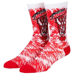 Mens Mountain Dew Code Red Logo Crew Socks - 1 of 4