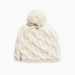 Turtle Fur Women's Wave On Wave Merino Wool Plush Fleece Lined Pom Beanie - 1 of 4