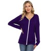 WhizMax Women's Fashion Hooded Zip-Up Sweatshirt - 2 of 4