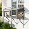 ORRD Cat Catio Window Box Enclosure, Wooden Perch House for Indoor Cats, Expandable Secure Outdoor Haven - 2 of 4