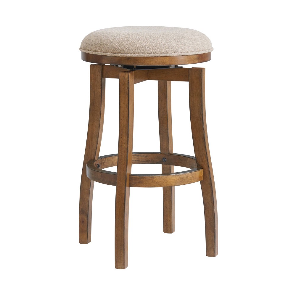 Photos - Chair Ellie Bar Height Stool Brown - Alaterre Furniture: 30" Fixed Height, Rubbe