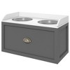PawHut Large Elevated Dog Bowls with Storage Drawer Containing 21L Capacity, Raised Dog Bowl Stand Pet Food Bowl Dog Feeding Station - 4 of 4
