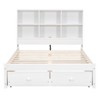PAGED Full Size Platform Bed Modern Pine Bed Frame with 2 Storage Drawers and L-Shaped Bookcases for Bedroom, Easy Assembly - 3 of 4