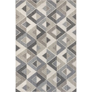 Nuloom Gale Geometric Indoor/Outdoor Patio Area Rug, 4' x 6', Gray - 1 of 4