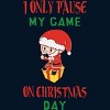 Men's Design By Humans Christmas Gamer Gift Santa Playing Video Games By rawresh6 T-Shirt - 2 of 4