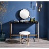 Metal & Synthetic Wood Modern Rectangular Writing Desk with USB Port - 2 of 4