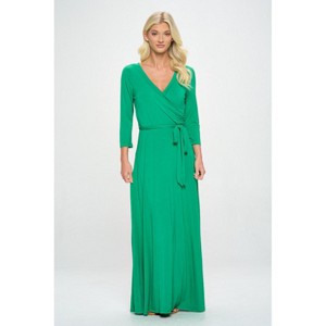 WEST K Women's Grace Faux-Wrap Maxi Dress with Tie Waist - 1 of 4