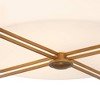 Possini Euro Design Henning 15 1/2" Modern Flush-Mount Ceiling Light Fixture Kitchen Foyer Hallway Round Gold Finish White Glass Shade Bedroom - image 4 of 4