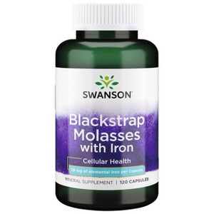Swanson Mineral Supplements Blackstrap Molasses with Iron 29 mg 120 Caps. - 1 of 2