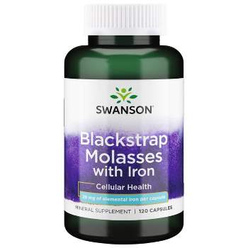 Swanson Mineral Supplements Blackstrap Molasses with Iron 29 mg 120 Caps