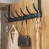 LunaLulinlk Over The Door Hooks, Stainless Steel Heavy Duty Hanger Holder with 7 Double Dual Coat Hanger Hooks, Fits 1-3/4" Thick Door - 2 of 4