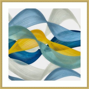 Amanti Art Horizontal Bands IV by Alonzo Saunders Wood Framed Wall Art Print - 1 of 4