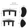 Dovelina Wood Grain Tabletop Rectangle Coffee Table for Living Room - 3 of 4