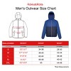 Rokka&Rolla Men's Full Zip Rain Jacket Packable Light Windbreaker - 2 of 4