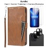 SaharaCase iPhone 14 6.1" Protection Bundle Folio Wallet Case with Tempered Glass Screen and Camera - 2 of 4