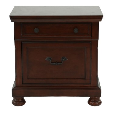 NicBex Nightstand with 2 Drawers,Different Sizes Bedside Table with Sturdy Wooden Frame,Modern Side Table for Bedroom,Living Room