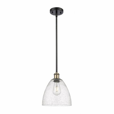 Bristol Glass - 1 Light Mini Pendant In Industrial Style-11.25 Inches Tall and 9 Inches Wide