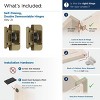 Amerock Double Demountable Hinges for 3/8" Inset Cabinet Doors – Set of 2 - 4 of 4