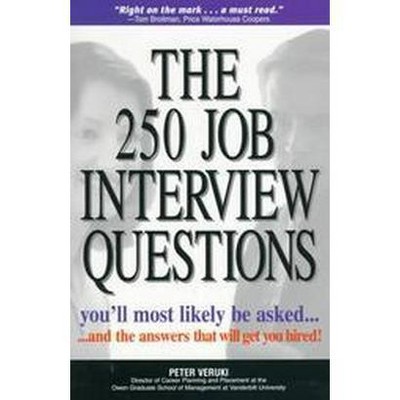 The 250 Job Interview Questions - by  Peter Veruki (Paperback)