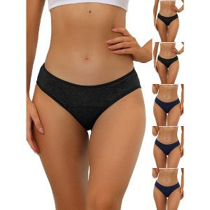 INSPIRE CHIC Women's Mid-Rise Available in Plus Size Hipster Underwears 6 Packs - 1 of 4