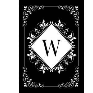 Briarwood Lane Everyday Double Sided House Flag 40x28 For Outdoor Black and White Monogram W House Flag - 1 of 4