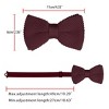 INSPIRE CHIC Men's Pre-Tied Adjustable Strap Solid Color Knitted Bow Ties - 3 of 4