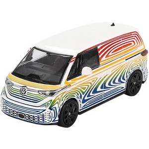 Volkswagen ID. Buzz Van Prototype "Rainbow" Limited Edition 1/64 Diecast Model Car by Mini GT - 1 of 4