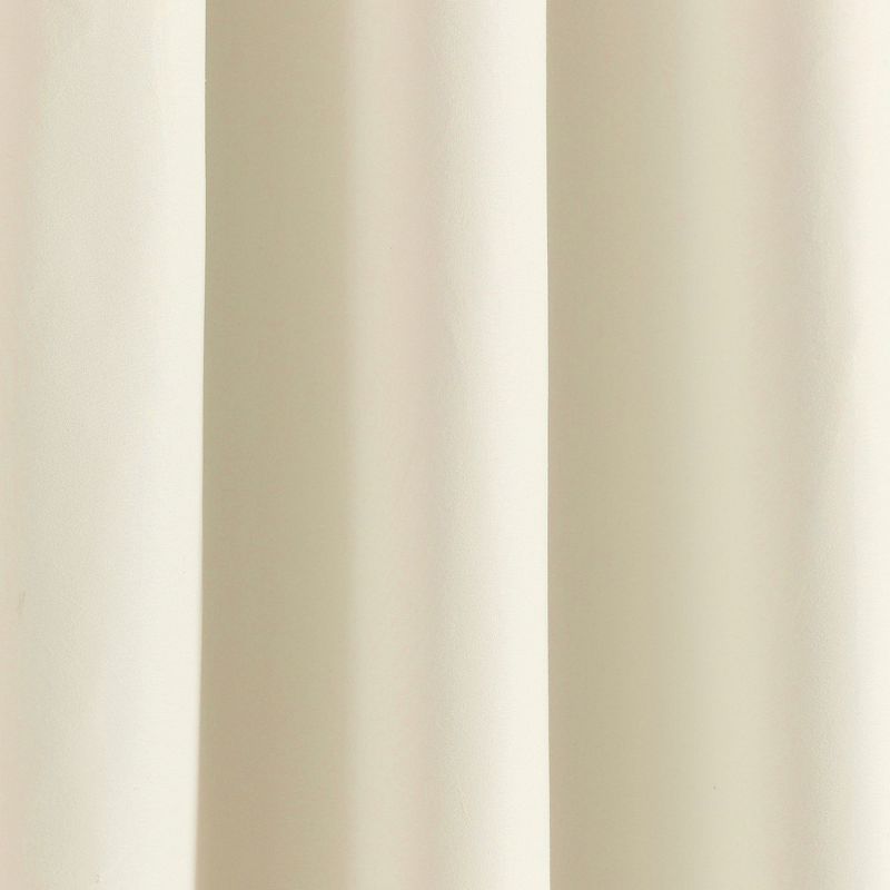 Allison Ruffle 100% Lined Blackout Window Curtain Panel Ivory Single 40X84, 3 of 7