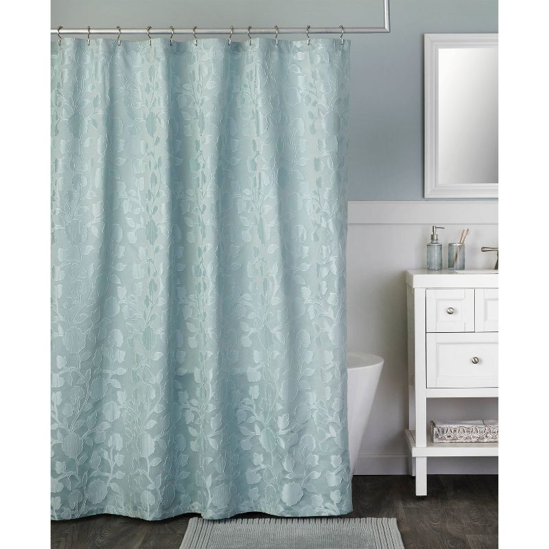 Vern Yip Leaf Silhouette Shower Curtain Aqua - SKL Home, 4 of 5